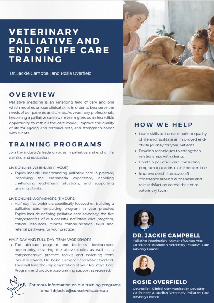Veterinary Palliative and End of Life Care Training